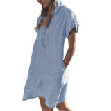 Dowling Cotton + Tencel Pocketed Chambray Shirt Dress Ins Street