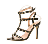 Kiley Studded Square Toe Kitten Heel - Black Ins Street