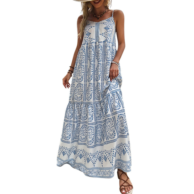 Smiling For No Reason Floral Maxi Dress - Blue - FINAL SALE Ins Street