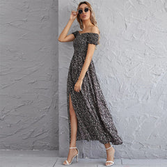 Grayson Smocked Printed Maxi Dress Ins Street