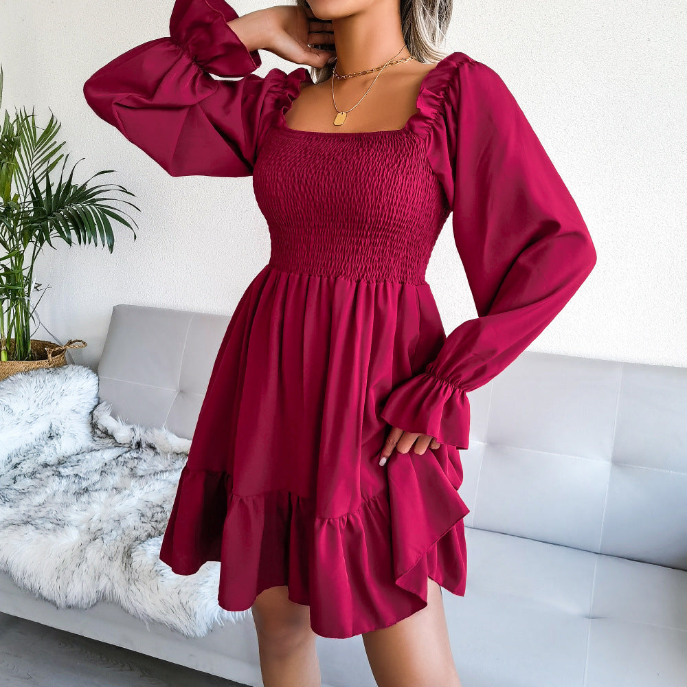 Starts With Love Smocked Dress - Wine - FINAL SALE Ins Street