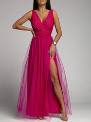 Petal Dust Maxi Dress - Magenta LUXX-001