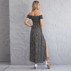 Grayson Smocked Printed Maxi Dress Ins Street