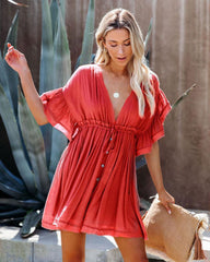 Found Love Pleated Romper - Wine Ins Street