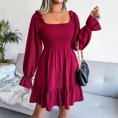 Starts With Love Smocked Dress - Wine - FINAL SALE Ins Street