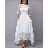 Overjoyed Pocketed Crochet Lace Maxi Dress - Marshmallow Ins Street