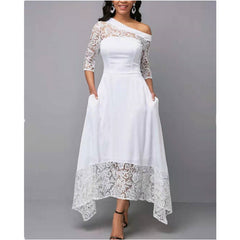 Overjoyed Pocketed Crochet Lace Maxi Dress - Marshmallow Ins Street