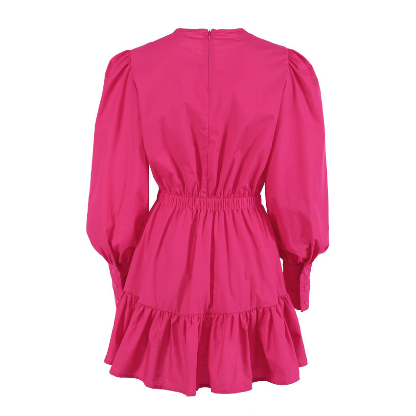 Jailen Smocked Ruffle Dress - Hot Pink Ins Street