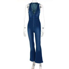 Olivera Pocketed Denim Jumpsuit Ins Street