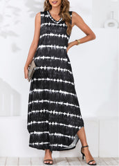 Powell Striped Adjustable Maxi Dress - Black Ins Street