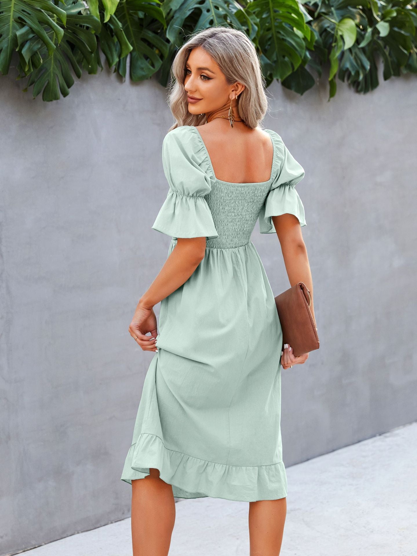 Renata Puff Sleeve Maxi Dress – InsStreet