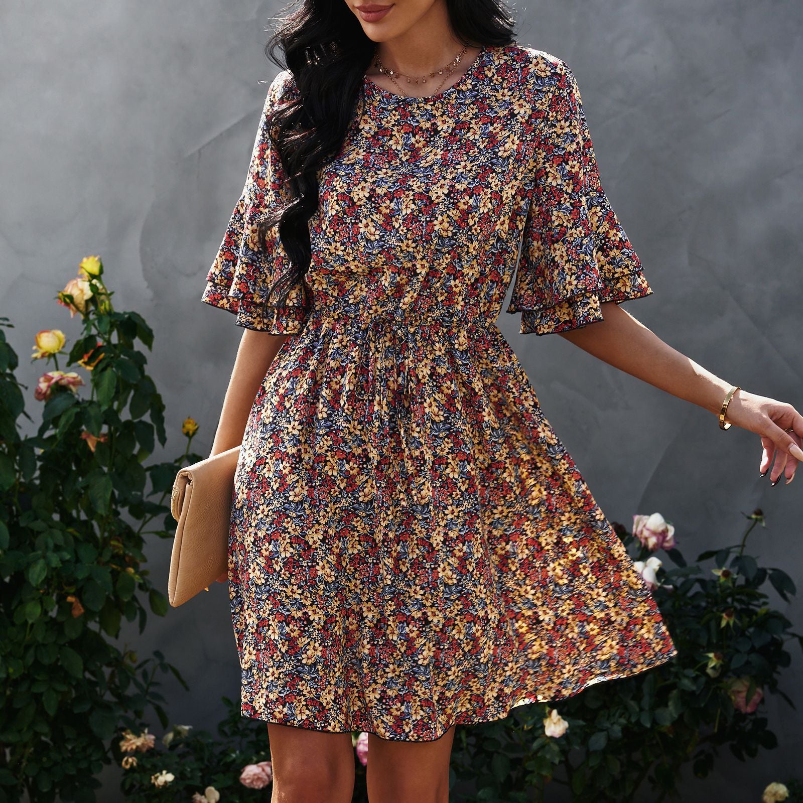 Lainie Floral Tie Dress Ins Street