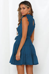 Kelcie Cotton Babydoll Dress - Blue Ins Street