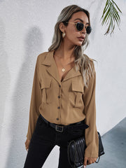 Grace Sheer Wrap Blouse - Light Mocha Ins Street