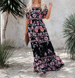 Montecito Floral Off The Shoulder Maxi Dress Ins Street