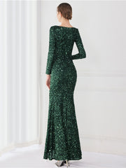 Temperament long sleeved evening dress 2023-03-14 InsStreet