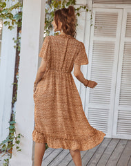 Magic Touch Smocked Maxi Dress - Burnt Sun Ins Street