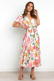 Taylen Satin Floral Cutout Maxi Dress - FINAL SALE