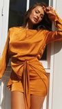 Bright Idea Tie Front Dress - Marigold Ins Street