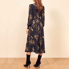 Mccarthy Floral Ruched Sleeve Midi Dress Ins Street