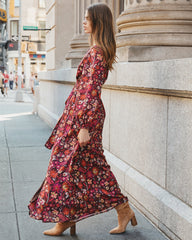 On Pace Floral Twist Front Maxi Dress Ins Street