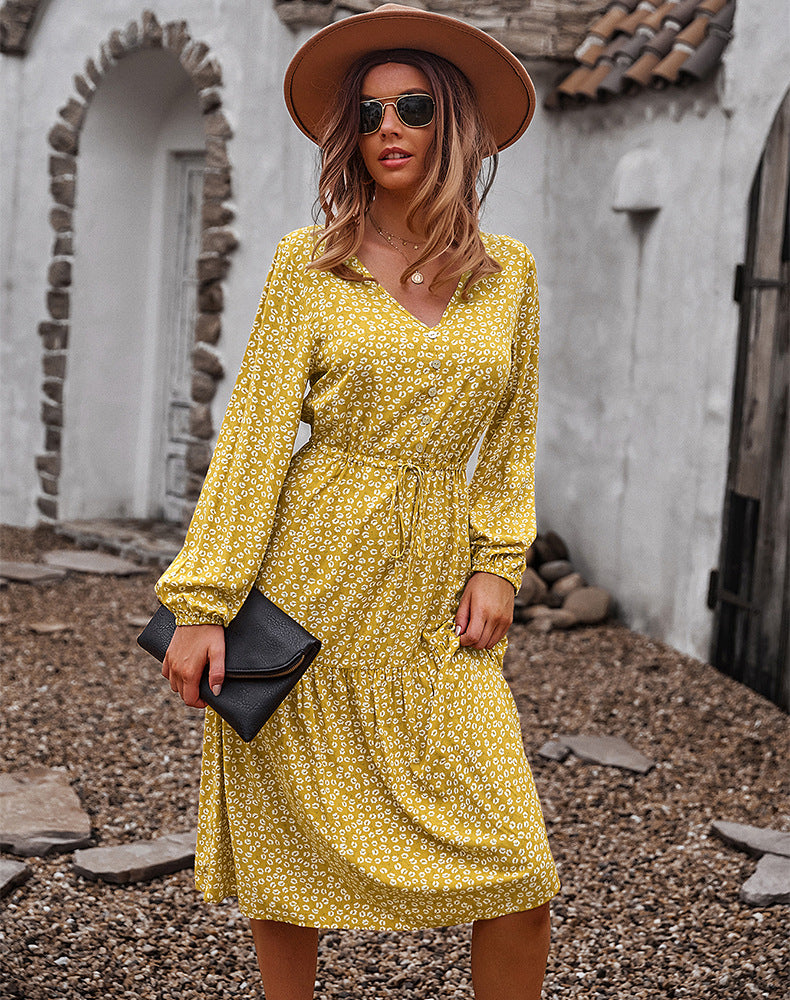 Sunshine On My Mind Floral Babydoll Dress - Mustard Ins Street