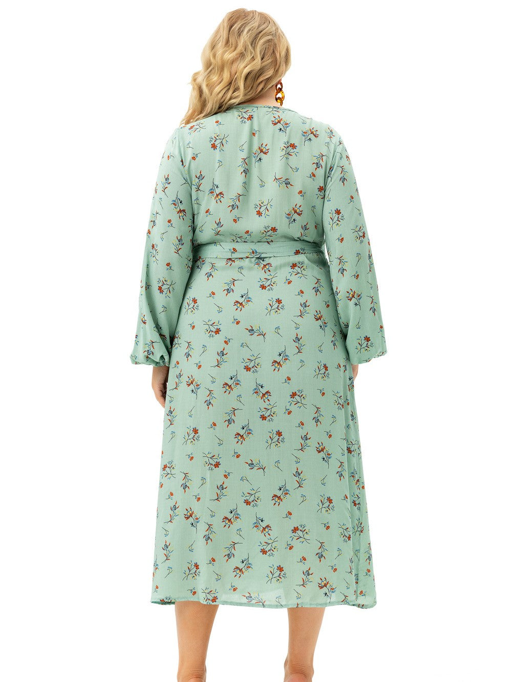 The New Long Sleeve Floral Split Dress 2023-03-14 InsStreet