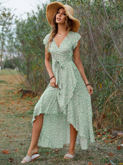 Sweet Pea Button Down Smocked Maxi Dress Ins Street