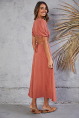 Neoma Cutout Maxi Dress - Bright Blush Ins Street