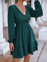 Samar Satin Embossed Cowl Neck Dress - Hunter Green ACOA-001