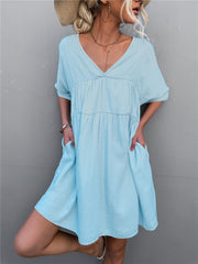 Cheers To Summer Pocketed Tassel Dress - Ocean - FINAL SALE Ins Street