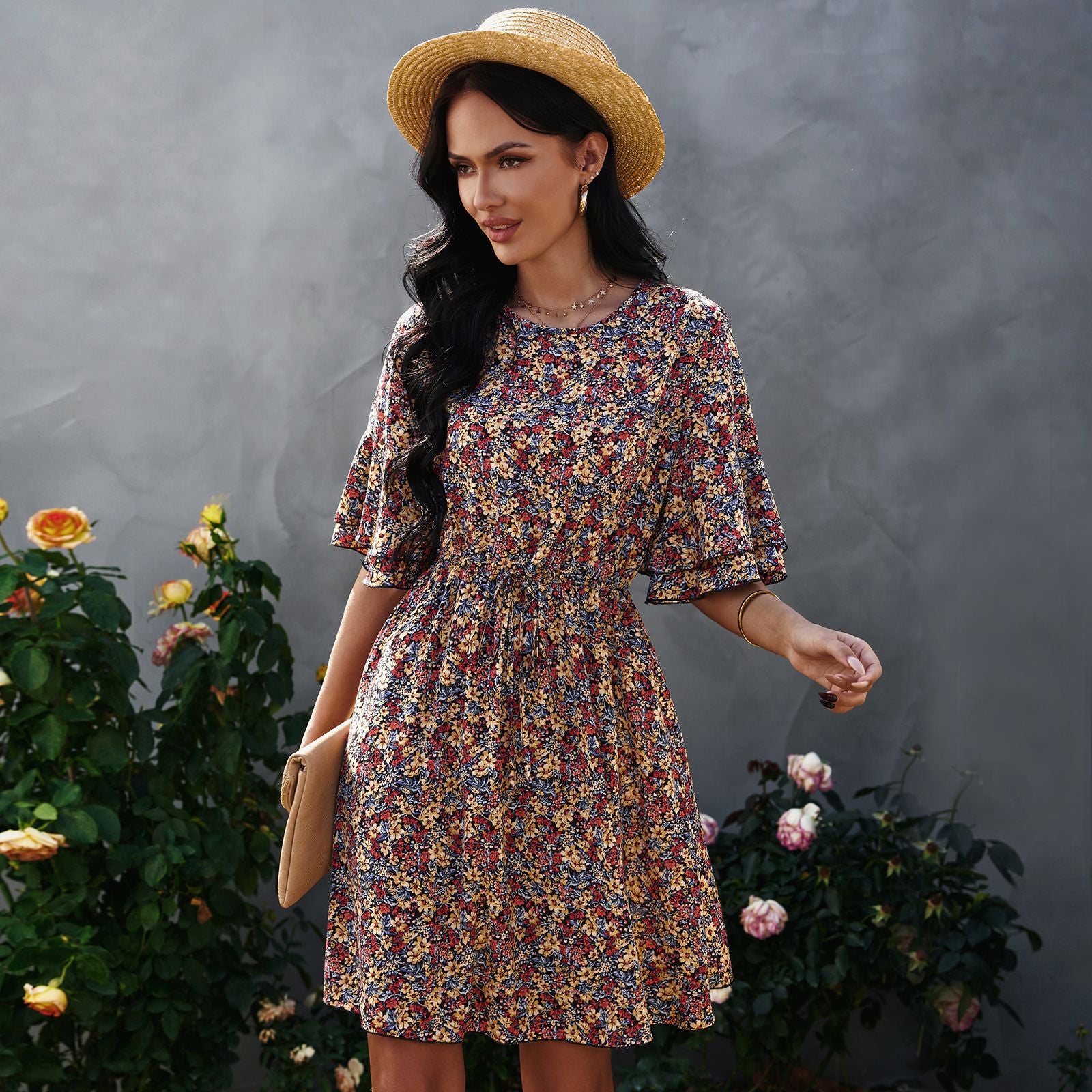 Lainie Floral Tie Dress Ins Street