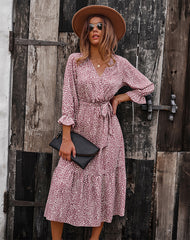 Sylvie Floral Shirred Midi Dress - FINAL SALE Ins Street