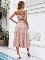 Women's Suspender Maxi Dress Two Piece Set Ins street