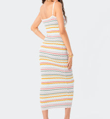 Campbell Striped Knit Maxi Dress Ins Street