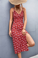 Perfectly Content Floral Ruffle Maxi Dress OLIV-001