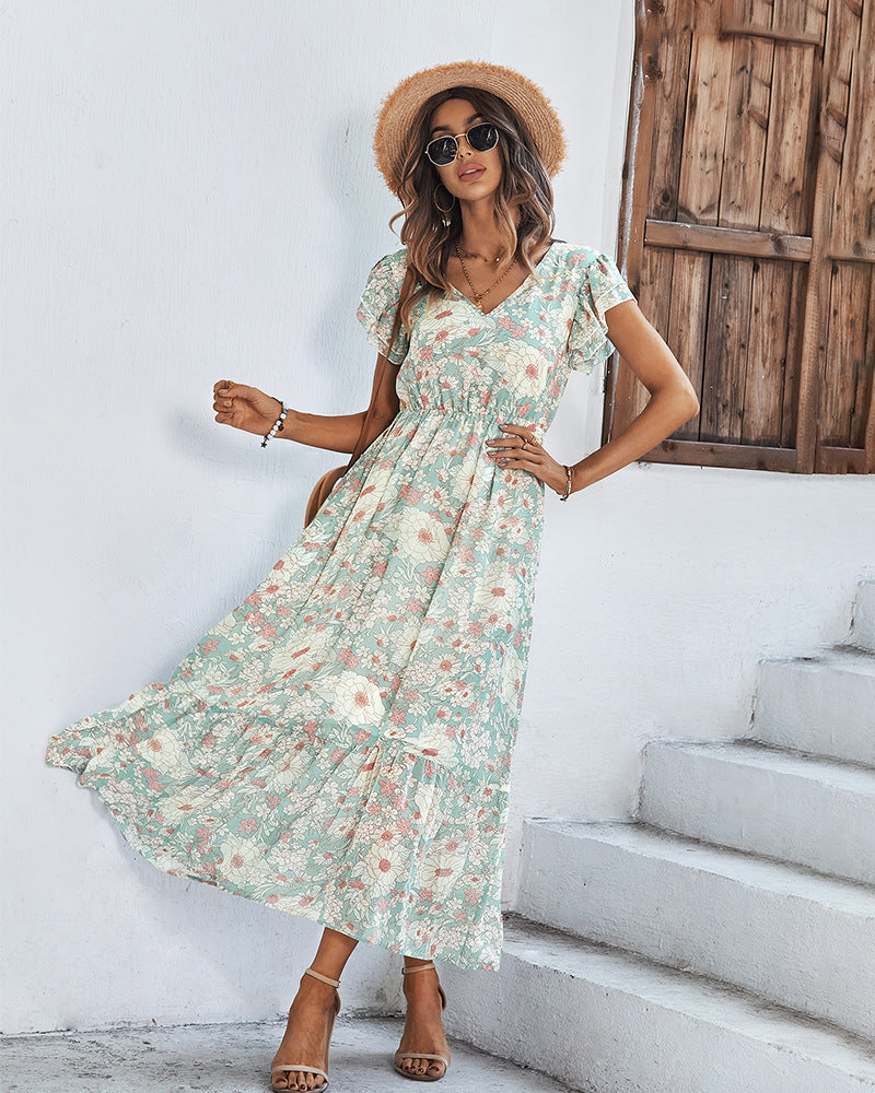 Source Of Love Floral Maxi Dress Ins Street