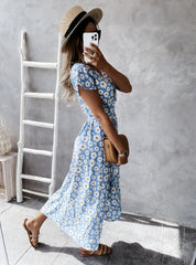 Dancing In The Moonlight Floral Wrap Dress Lumiere Collections