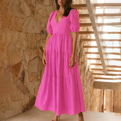 Follow My Lead Tiered Maxi Dress - Baby Pink Ins Street