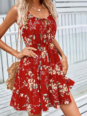 Kumar Floral Ruffle Tiered Babydoll Dress Ins Street