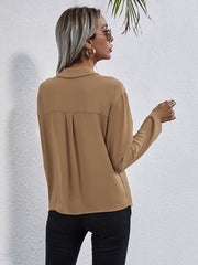 Grace Sheer Wrap Blouse - Light Mocha Ins Street