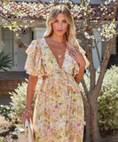 Spring Fling Floral Ruffle Tiered Maxi Dress Ins Street