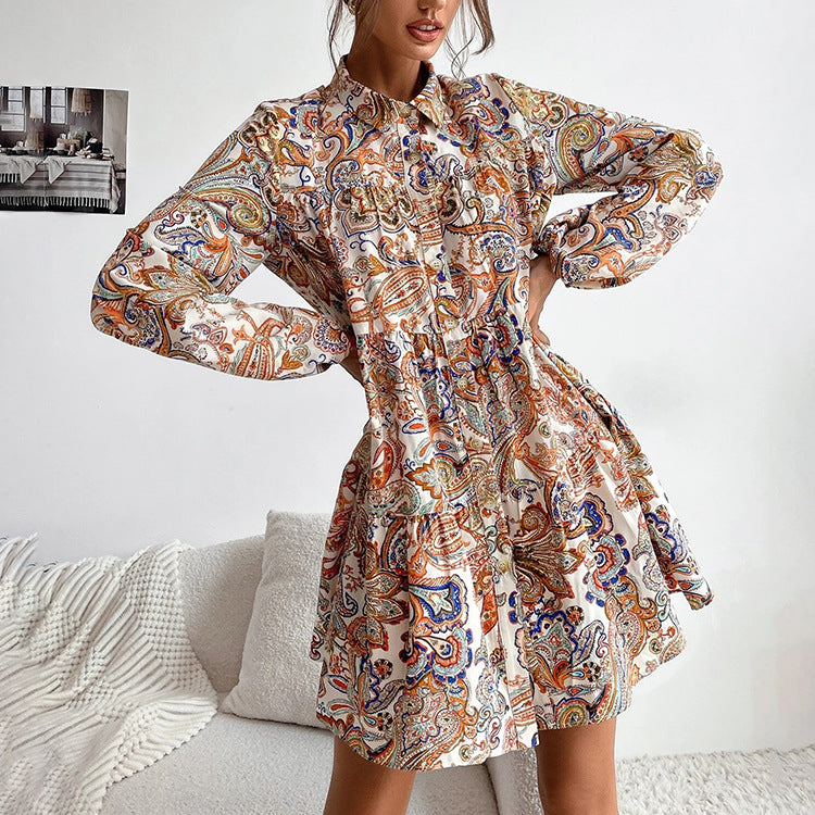 Raina Printed Button Down Shirt Dress - FINAL SALE Ins Street