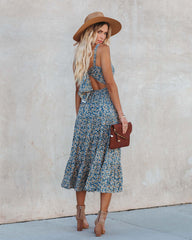 Time Spent Lace Up Paisley Maxi Dress Lovestitch