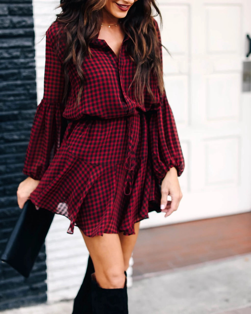 Rhode Island Bell Sleeve Tiered Dress Ins Street