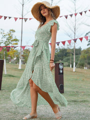 Sweet Pea Button Down Smocked Maxi Dress Ins Street