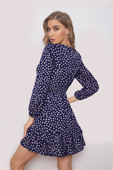 Delaney Smocked Polka Dot Ruffle Dress ENTR-001