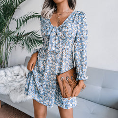 Quiet Dawn Printed Button Down Babydoll Dress Ins Street