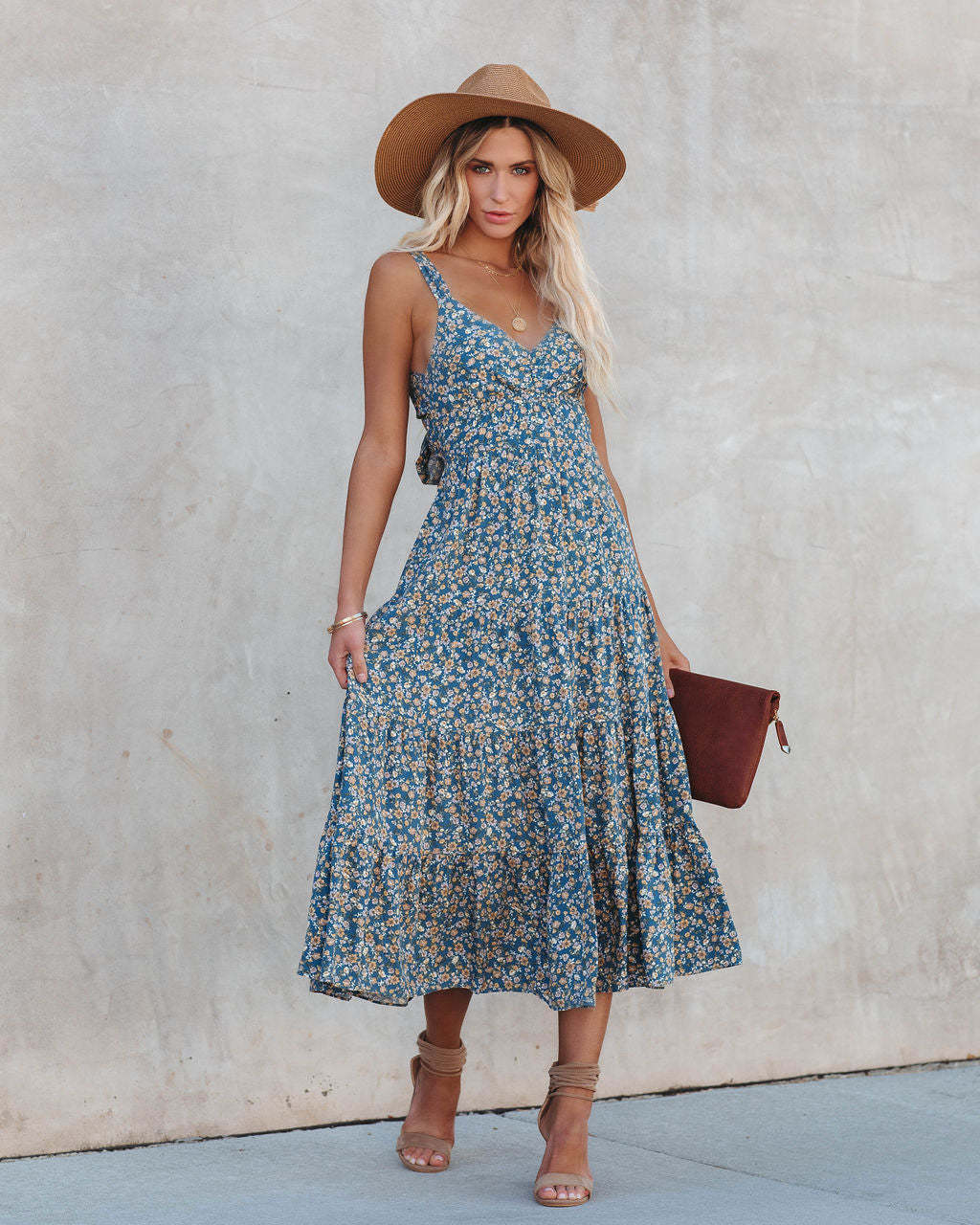 Time Spent Lace Up Paisley Maxi Dress Lovestitch