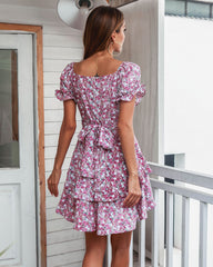 Riggs Smocked Floral Ruffle Tiered Dress Ins Street